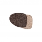Preview: Wollfilz Untersetzer wave - double 2 dunkelbraun / beige melange