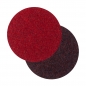 Preview: Wool felt round coasters - dark red/ graphite red