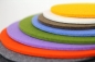 Preview: Wool felt round coasters - turquoise
