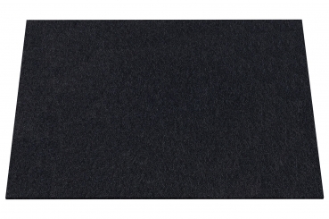 Wool felt place mat rectangular - black