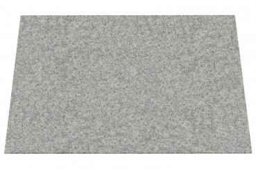 Wool felt place mat rectangular - silver grey