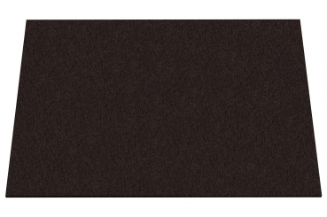 Wool felt place mat rectangular - coffee brown