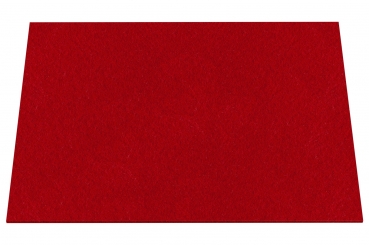 Wool felt place mat rectangular - bright red