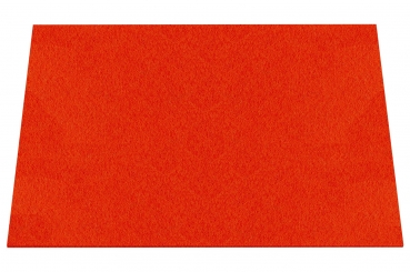 Wool felt place mat rectangular - orange