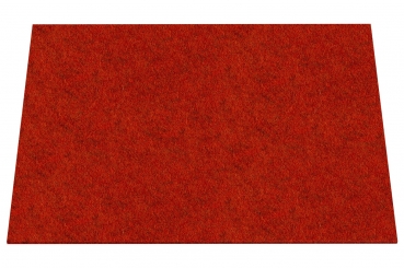 Wool felt place mat rectangular - papaya