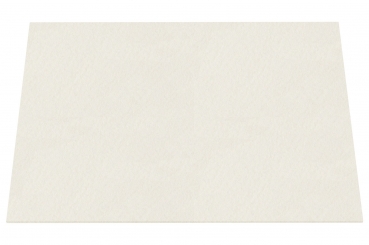 Wool felt place mat rectangular - wool white