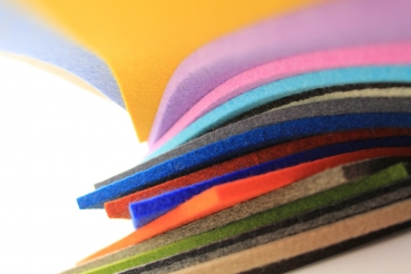 Wool felt square coasters - everglade