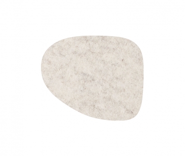 Wool felt place mat wave - beige melange