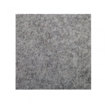 Wool felt square coasters - silver grey