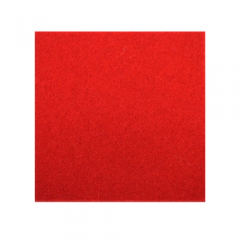 Wool felt square coasters - cherry red