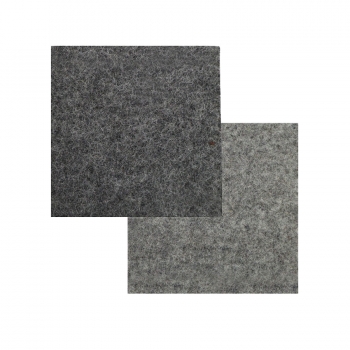 Wool felt square coasters - double 1 anthracite / silver grey