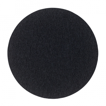 Wool felt place mat circle - black