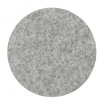 Wool felt round coasters - silver grey