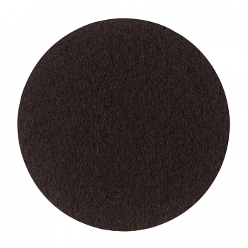 Wool felt place mat circle - coffee brown