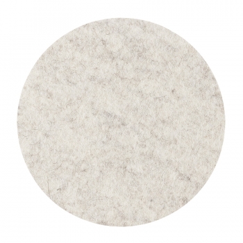 Wool felt place mat circle - beige melange