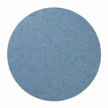 Wool felt round coasters - light blue melange