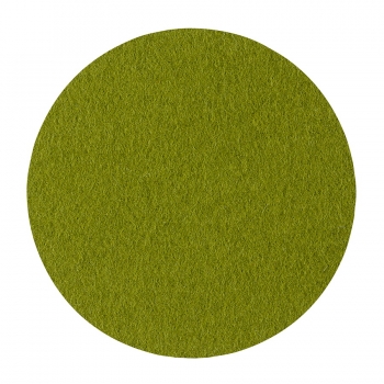 Wool felt round coasters - moss green