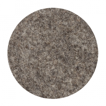 Wool felt place mat circle - brown melange