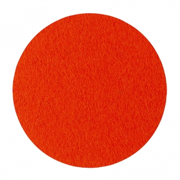 Wool felt round coasters - orange