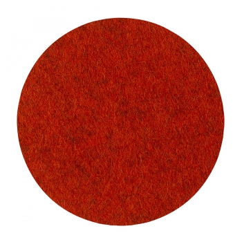 Wool felt round coasters - papaya