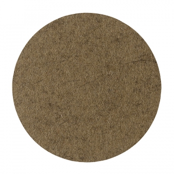 Wool felt place mat circle - muddy