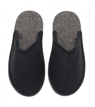 Felt slippers - black