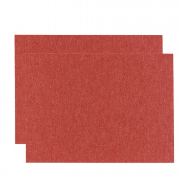 Set (2 pieces) of rectangular placemats - cherry red