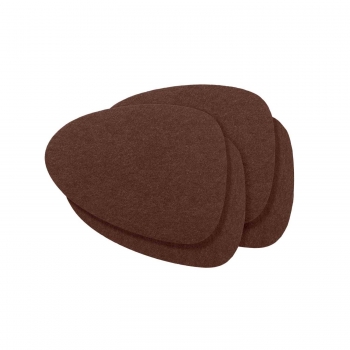Violan® - Set of coasters "wave"- chocolate