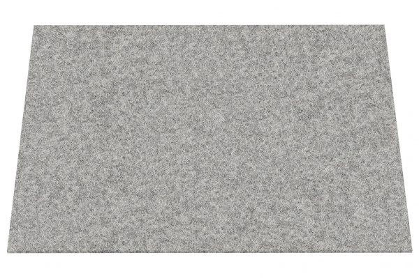 Wool felt place mat rectangular - silver grey