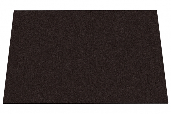 Wool felt place mat rectangular - coffee brown