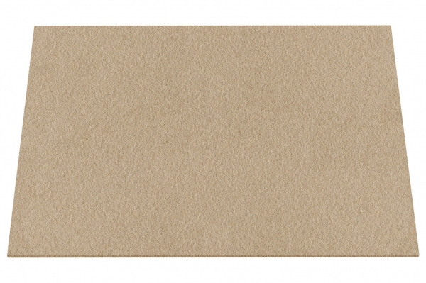 Wool felt place mat rectangular - caramel