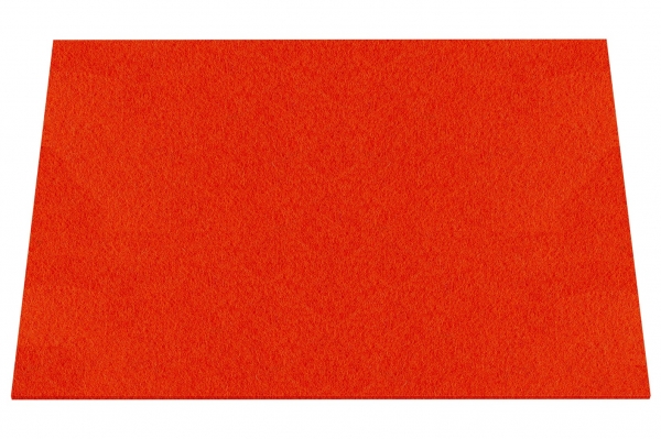 Wool felt place mat rectangular - orange