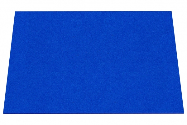 Wool felt place mat rectangular - royal blue