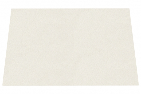 Wool felt place mat rectangular - wool white