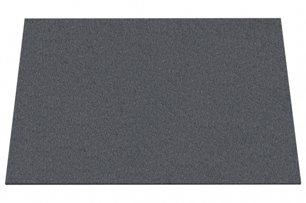Wool felt place mat rectangular - stone grey