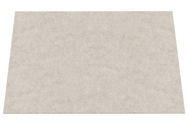 Wool felt place mat rectangular - pebble