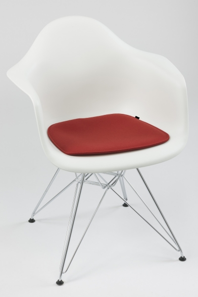100% Wool Felt Cushion for Eames Arm Chair - cherry red