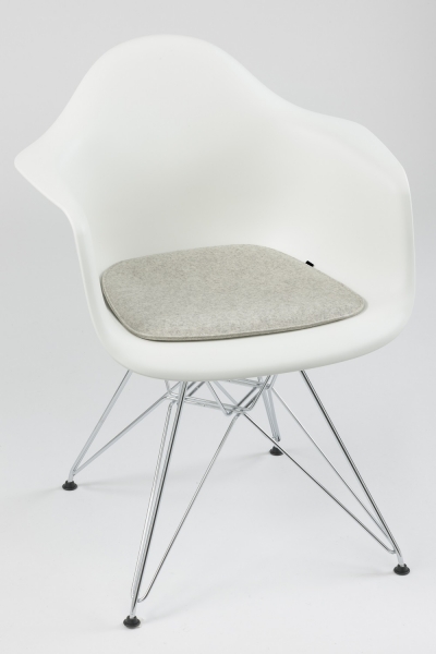 100% Wool Felt Cushion for Eames Arm Chair - beige melange