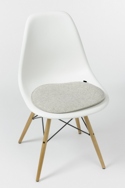 100% Wool Felt Cushion for Eames Side Chair - beige-melange