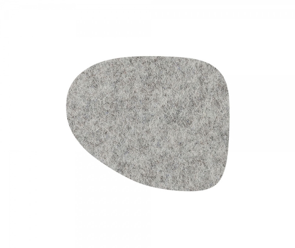 Wool felt place mat wave - silver grey