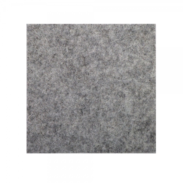 Wool felt square coasters - silver grey