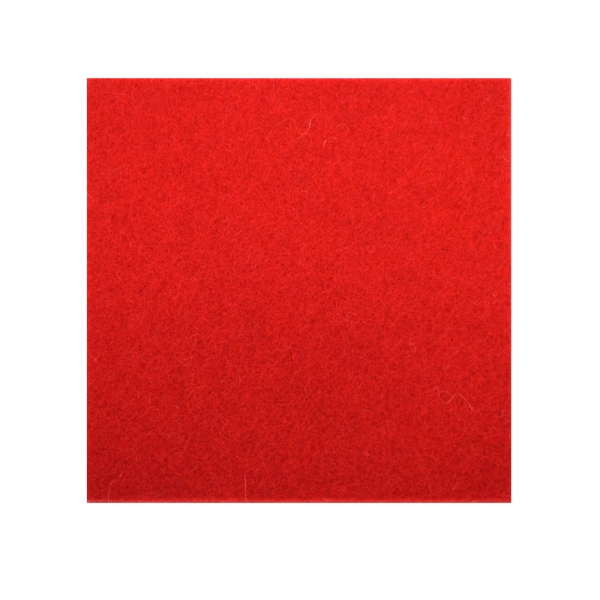 Wool felt square coasters - cherry red