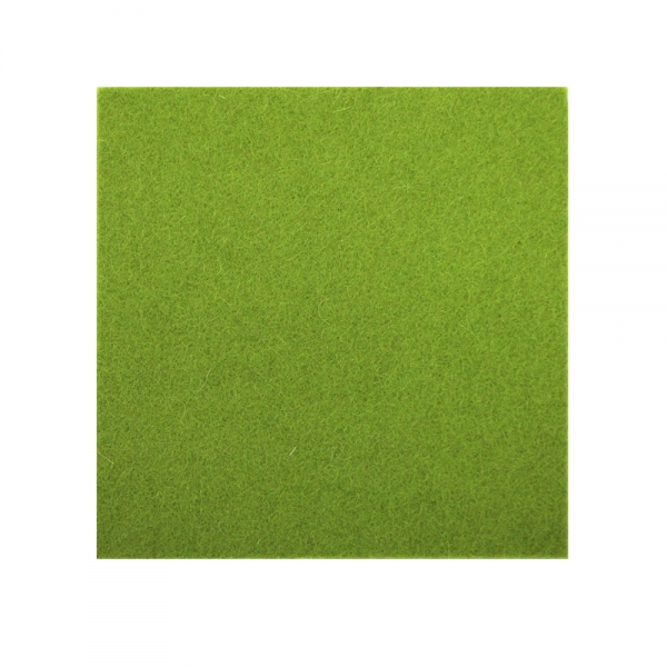 Wool felt square coasters - moss green