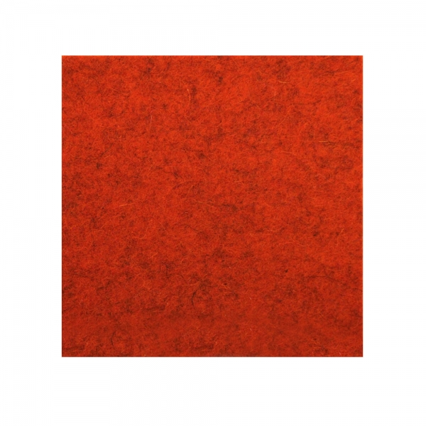 Wool felt square coasters - papaya