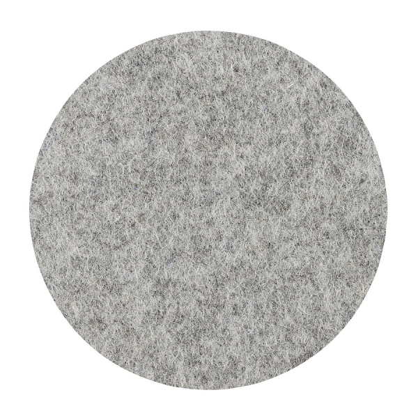 Wool felt round coasters - silver grey