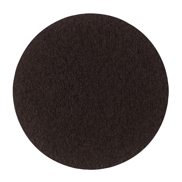 Wool felt place mat circle - coffee brown