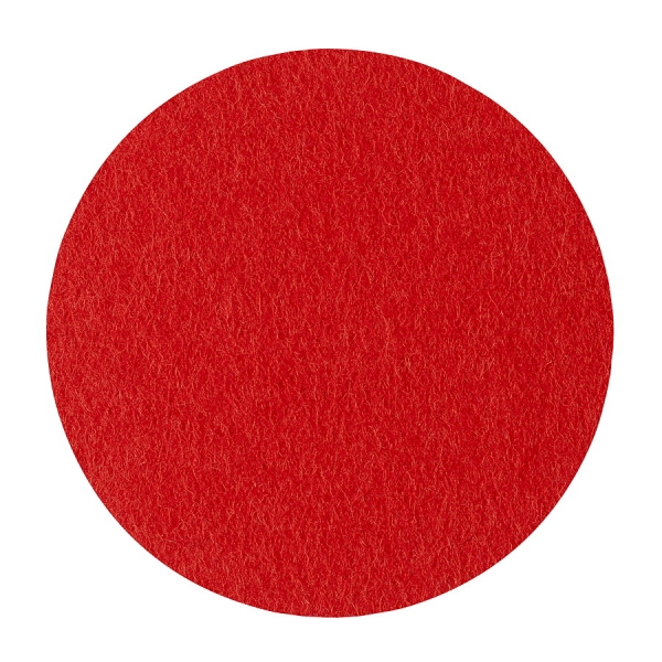 Wool felt round coasters - blood orange