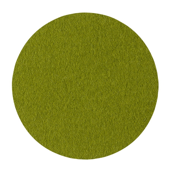 Wool felt round coasters - moss green