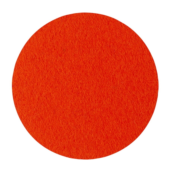 Wool felt round coasters - orange