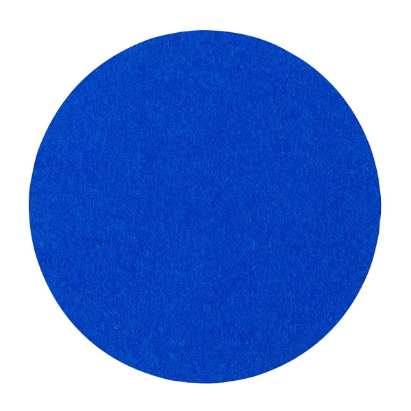 Wool felt round coasters - royal blue